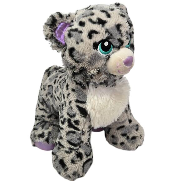 Build a Bear Sparkle Snow Leopard Big Cat Zoo Stuffed Animal Plush Toy 12" - Picture 3 of 7